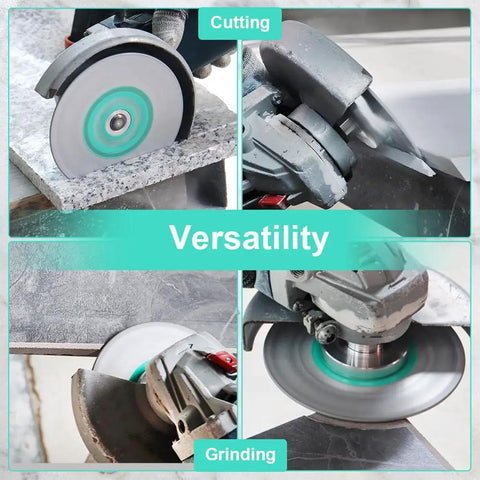 Double Sided Diamond Blade For Angle Grinder Vacuum Brazed No Chip Tile Cutting And Grinding Wheel in use on granite