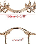 Pack Of 5 European Style Vintage Cabinet Handles And Drawer Pulls Antique Dresser Knob Set, gold finish, with size measurements