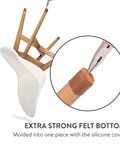 Chair Leg Floor Protectors 16 Pack Brown With Felt Bottom Silicone Pads showing durability