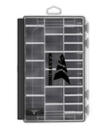 Top view of HyperSeal Waterproof Tackle Box For 3600 And 3700 Trays With Removable Dividers, Lure Box And Terminal Tackle Storage, Black