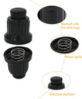 4 Pcs AA Battery Push Button Igniter Cap With Spring Replacement Caps for Gas Grill BBQ Fire Pit Patio Heater, showing AAA mark and spring