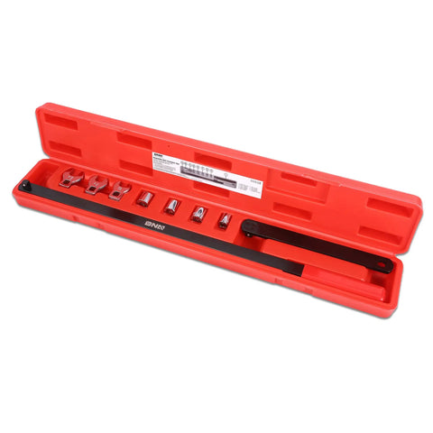 9 Piece Serpentine Belt Tool Set With Belt Tensioner Wrenches For Easy Install And Removal In Tight Engine Bays Case Included