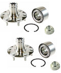 Front Wheel Hub And Bearing Kit For Toyota Tundra 4X4 2000 To 2006 With 3.4L 4.0L And 4.7L Engines Left And Right Sides Top Notch Quality Direct Fit OE Style Wheel Hub Bearings Pair