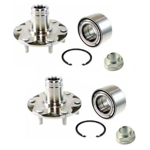 Front Wheel Hub And Bearing Kit For Toyota Tundra 4X4 2000 To 2006 With 3.4L 4.0L And 4.7L Engines Left And Right Sides Top Notch Quality Direct Fit OE Style Wheel Hub Bearings Pair
