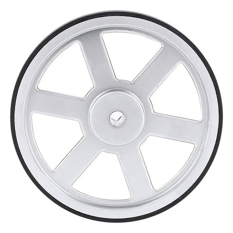 Beefy 90mm Industrial Robot Wheels With Built In D Type Steel Shaft Hub For DIY Robots And Vehicle Projects Metal Wheel With Rubber Tread