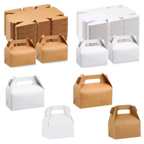 60 Pack Kraft Paper Gift Boxes Set For Grab And Go Packaging And Gift Giving, Perfect For Weddings Parties Birthdays