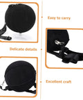 Inflatable Golf Swing Trainer Set With Adjustable Neck Rope And Inflator shown in black, highlighting portability and craftsmanship.