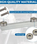 Centering Tool For Small Stock On Lathe With Bump Roller And Truing Action, screws and bearings detail
