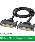 Premium Pure Copper DB37 Extension Cord Male To Female 37 Pin D Sub Connector Cable for Industrial Serial Gear.