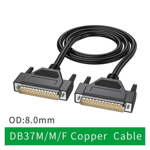 Premium Pure Copper DB37 Extension Cord Male To Female 37 Pin D Sub Connector Cable for Industrial Serial Gear.