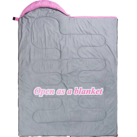 Open 3 Season Sleeping Bag For Adults And Kids Camping Gear, Lightweight Yet Warm, Water Resistant Shell, Backpacking Friendly