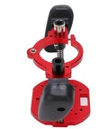 Shop Ready Rock Solid Aluminum Router Lift System With Precision Table Insert Plate And Stainless Rods For Accurate Hole Positioning, red mounting base.