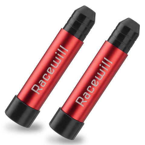 2 Pack Trail-Ready Boat Transom Saver Wedge Motor Support for Outboard Engines with red aluminum and rubber design