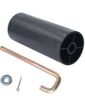 Heavy Duty Deck Roller Pin And Roller Kit For Lawn Mowers Replacement Precise Fit For Models PGT9000 247289060 24728981 13A7A1ZW099 CSLT5424 Durable Steel Construction For Long Lasting Outdoor Power Equipment, showing roller, pin, washer, and cotter pin.