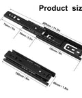 Eight Pairs Top Shelf Black Drawer Slides Full Extension Side Mount Ball Bearing Telescopic Slider Built Like A Tank Cabinet Hardware 285mm and 150mm lengths.