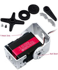 Heavy Duty 160Kg Servo Motor 24V High Torque Steel Gear Digital Steering with mount brackets and discs for RC vehicles and robotics
