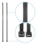 Black 6 Inch Zip Ties Heavy Duty 40 Lbs Tensile Strength Industrial Grade Cable Ties Pack Of 100 Outdoor UV Resistant Nylon Tie Wraps
