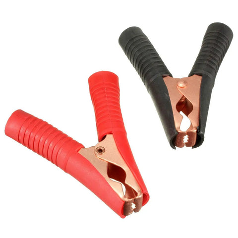 Heavy Duty Insulated Alligator Clips Set For Battery Testing And Electrical Projects, 100A Beefed Up Spring Loaded Lead Probes in Red and Black