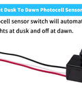 Dusk To Dawn Photocell Sensor Switch For Outdoor Lighting With Waterproof Case 105 To 130 Volt Input Auto On At Dusk No Fuss Auto Off At Dawn