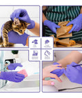 Amazon Safe Health nitrile disposable gloves, Imperial Blue, medium, 3.5 mil, powder-free, latex-free.