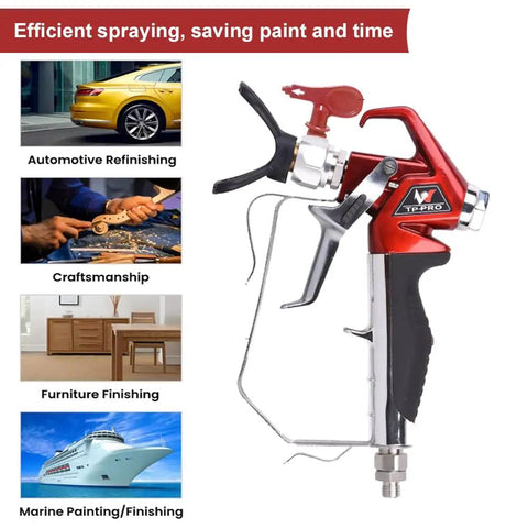 Heavy Duty Airless Paint Spray Gun With 517 Tip And 4000 Psi gives you a smooth as butter finish for various projects.