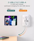 Badass Surge Protector Outlet Extender With Six Ac Outlets And Four Usb Ports Plus Two Type C Fast Charging Killer Wall Adapter Features Wide Spacing For Bulky Plugs heavy duty power strip with 2 USB-C and 2 USB-A ports.