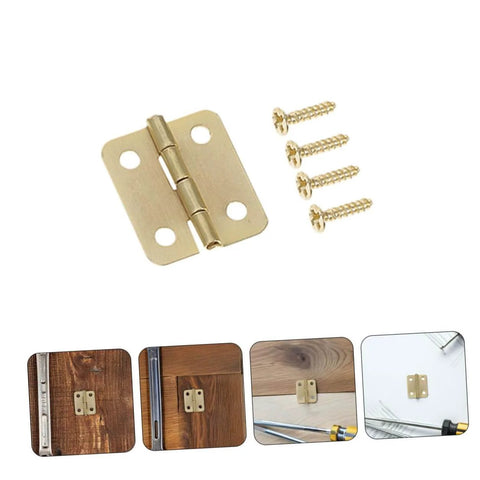 Miniature Jewelry Box Hinges With Screws For Handmade Crafts Iron 40 Piece Set Ideal For Cabinets And Chests DIY Projects 270 Degree Rotation