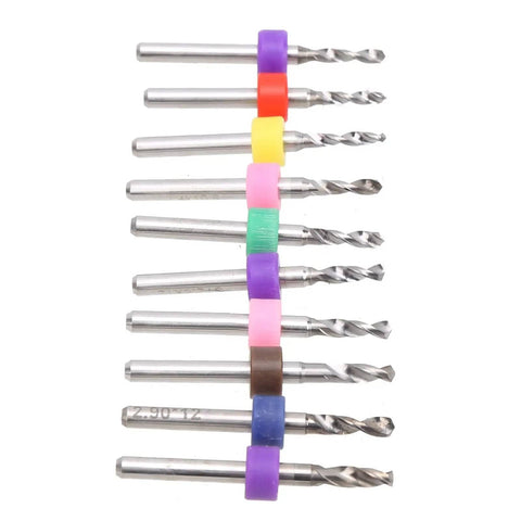 10 Piece Cemented Carbide Mini Drill Bit Set For CNC PCBs 2.1 To 3 mm Straight Shank Precision Micro Drills For Circuit Boards And Electronics Projects