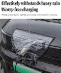 Weatherproof Magnetic EV Charger Port Cover For Ford F150 Lightning Steel Body compatible cover shielding EV port from heavy rain