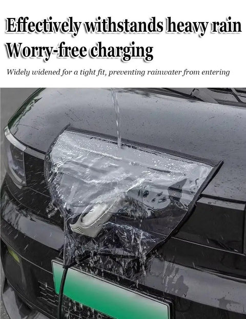 Weatherproof Magnetic EV Charger Port Cover For Ford F150 Lightning Steel Body compatible cover shielding EV port from heavy rain