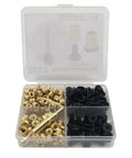 Heavy Duty Pro Grade Threaded Insert And Bolt Kit For Industrial 3D Printing Projects 200 Pcs Includes 100 Pcs Brass M3 M4 Heat Set Inserts And 100 Pcs Stainless Steel Black Bolts For Secure Fastening