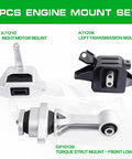 Engine Mount Kit For Hyundai Elantra And Elantra GT 2017-2020 1.4T 1.6T 2.0L And 2018-2020 Elantra GT 1.6T 2.0L 3 Piece Direct Fit OE Replacement Beefed-Up Build, showcasing three mounts with front lower torque strut, right motor, and left transmission mounts.