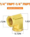 Five Piece 90 Degree Brass Pipe Elbow Fitting With Two One Quarter Inch NPT Female Ends Barstock Street Elbow dimensions