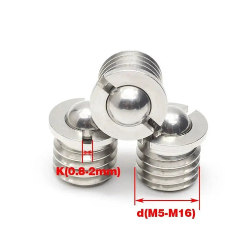 Top Tier 304 Stainless Steel Flanged Spring Ball Plunger M6 Lock Pin Built Like A Tank Rock Solid Quick Release Hardware And Tool Accessories For Mechanics - close-up of three sealed stainless pins with specifications.