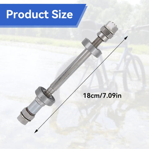 Must Have Front And Rear Bicycle Axle Set With Quick Release Levers For Mountain And Road Bikes, shown with size 18cm/7.09in.