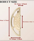Side view of Two Pack Brushed Gold Zinc Alloy Cabinet Pulls Semi Circular Dresser Pulls For Drawers Cabinets And Doors