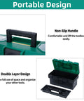 Pro Grade 23 Piece Packing Extractor Kit sturdy toolbox with non-slip handle and double layer design