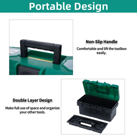 Pro Grade 23 Piece Packing Extractor Kit sturdy toolbox with non-slip handle and double layer design