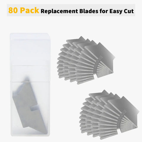 80 Pack Box Cutter Blades Replacement For Easy Cut 1000 And Easy Cut Series Safety Cutters High Compatibility Heavy Duty Blades For Quick Swaps And Long Lasting Sharpness In Workshops And Warehouses, 80 blades in case