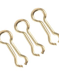 Three Heavy Duty Steel Alloy Screw Lead Sinker Eyes Number Two fishing loops for tackle and rigging.