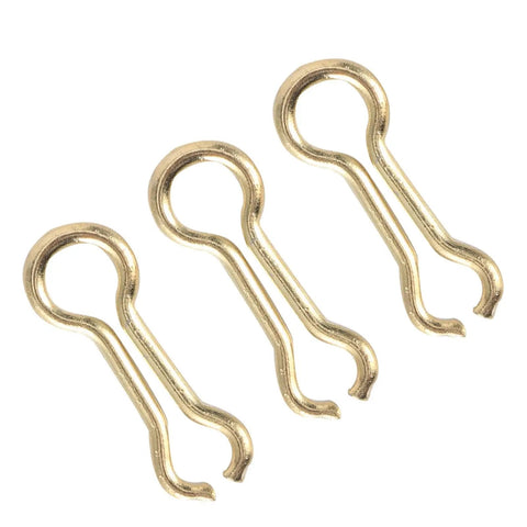 Three Heavy Duty Steel Alloy Screw Lead Sinker Eyes Number Two fishing loops for tackle and rigging.