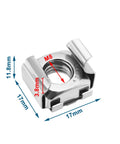 Rock Solid M8 Cage Nuts 304 Stainless Steel Hardware Kit 20 Piece Set For Server Racks, 17mm square holes and M8 threading.