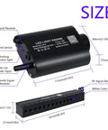 16W 550Pcs Fiber Optic Star Light Kit For Car Headliner With Meteor Shooting Star Effects showing LED engine size chart