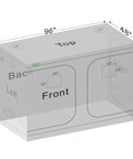 Diagram of Heavy Duty 8x4 Grow Tent For Indoor Gardens, 96x48x78 Inch Hydroponic Indoor Grow Tent With Window, dimensions shown