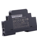 Rock Solid 15W 5V Din Rail Power Supply Crafted For Home Automation Builds And Cramped Control Cabinets Featuring Whisper Quiet Fanless Cooling and UL Listed Durability back view.