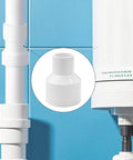 LESSO 10PCS PVC Pipe Fittings, 1-1/2" to 3/4" PVC Reducing Coupling installed on plumbing system for irrigation and pool use