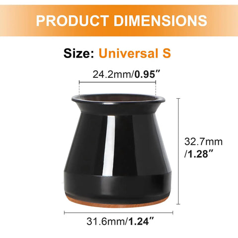 Crazy Easy Silicone Chair Leg Protectors For Hardwood Floors 24 Pack Slip On Floor Caps size Universal S dimensions image