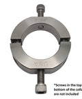 Two Piece Clamping Shaft Collar 1.75 Bore, Mountable Flats With Tapped Holes, 303 Stainless Steel, top view