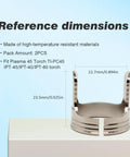 Double Pointed Plasma Torch Spacer 60432 For 45A Harbor Freight Titanium Plasma Cutter, product dimensions displayed