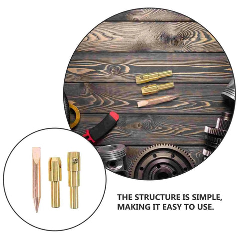 Sheet Metal Dent Repair Kit With Chuck Stud Welder And Dent Puller Set on wood background with soldering iron tips